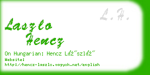 laszlo hencz business card